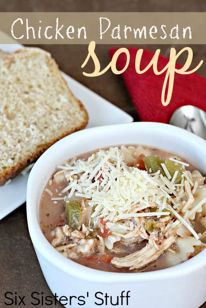 Slow Cooker Chicken Parmesan Soup Recipe Six Sisters Stuff 