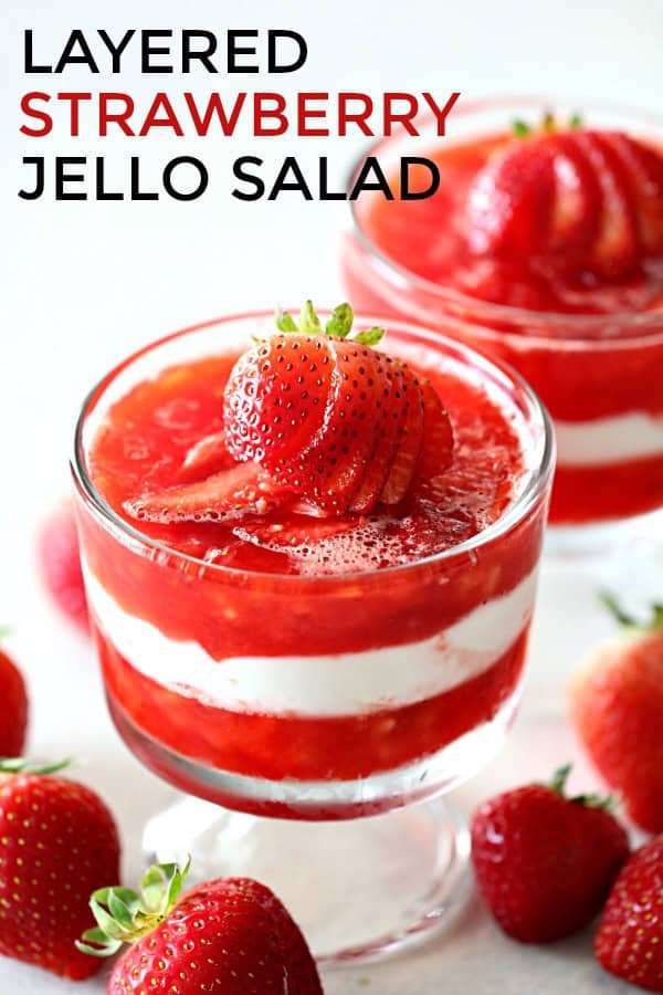 5 Minute Strawberry Jello Salad Recipe - Six Sisters Stuff