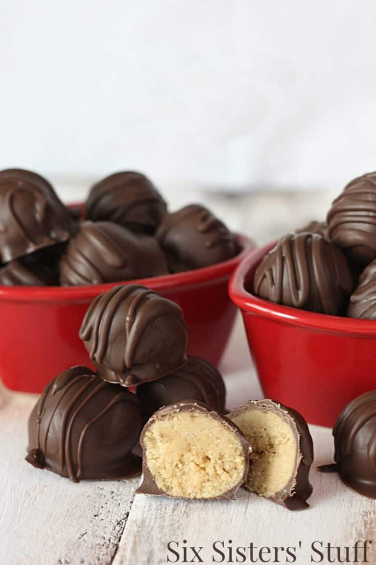 Homemade Reese's Peanut Butter Cup Truffles - Six Sisters' Stuff