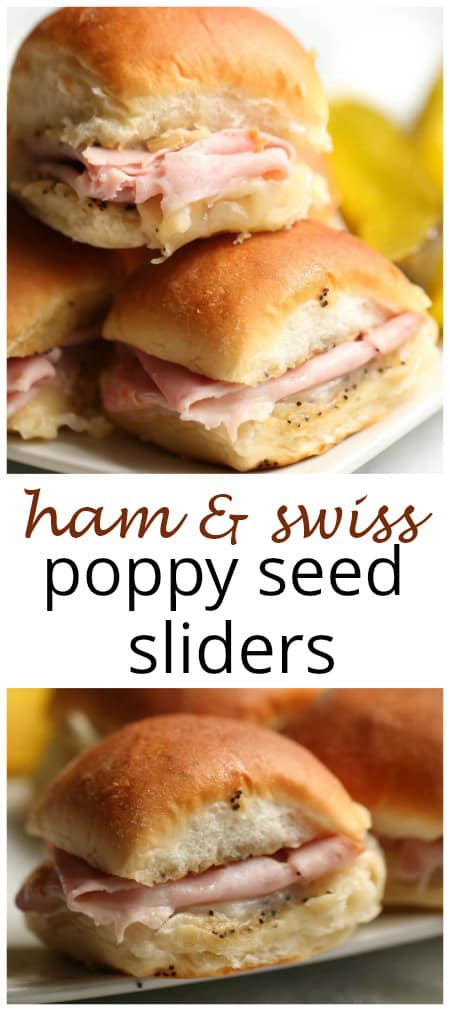 Ham and Swiss Poppy Seed Sandwich Sliders | Six Sisters' Stuff