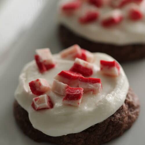 Chocolate Peppermint Brownie Cookies