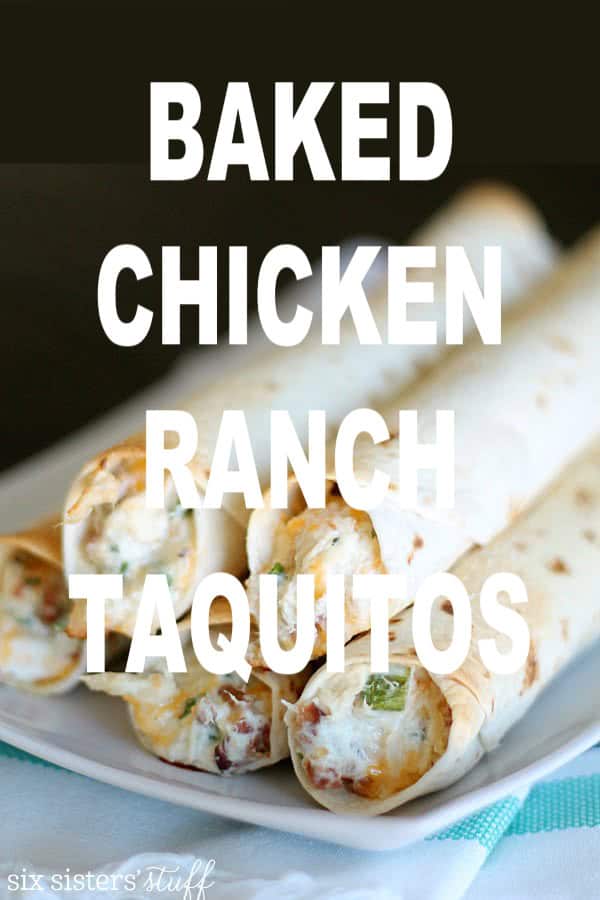 Baked Chicken Bacon Ranch Taquitos