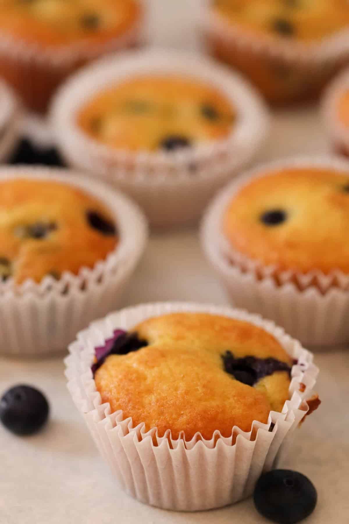 Cake Mix Blueberry Muffins