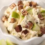 Snickers Apple Pudding Salad in a serving bowl.