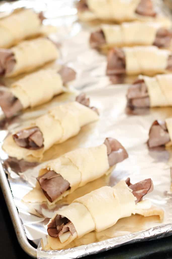 French Dip Crescents With Easy Au Jus - Laird Evinly