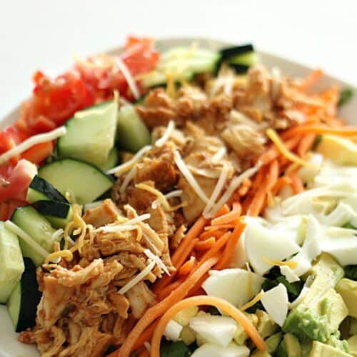 slow cooker bbq chicken cobb salad