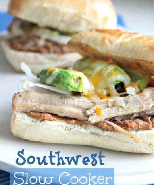 southwest slow cooker pork sandwich