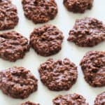 Nutella No Bake Cookies on wax paper