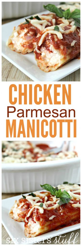 Chicken Parmesan Manicotti | Six Sisters' Stuff