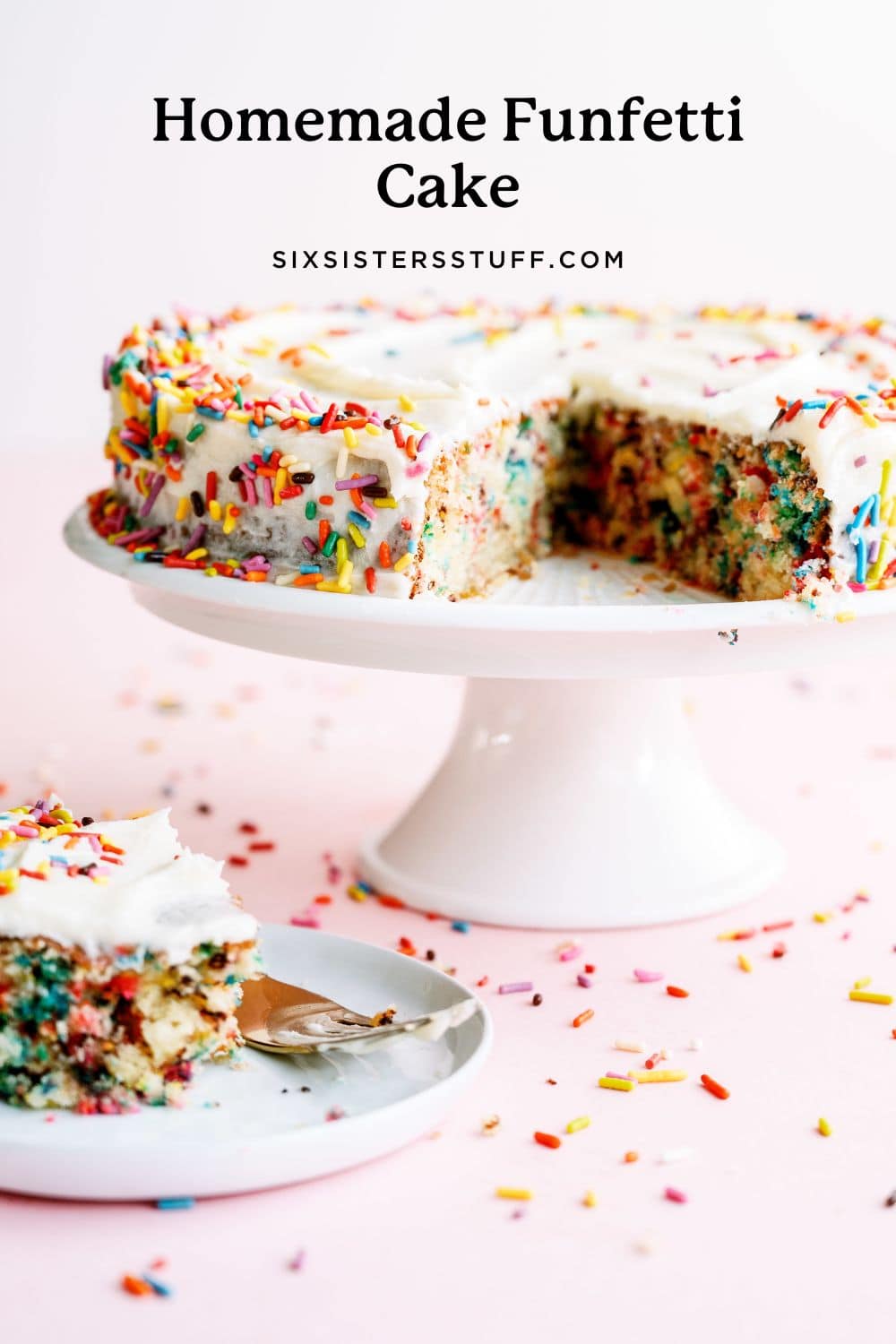 Homemade Funfetti Cake and Buttercream Frosting Recipe