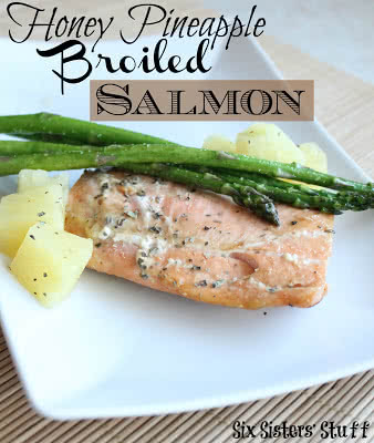 Honey Pineapple Broiled Salmon / Six Sisters' Stuff | Six Sisters' Stuff