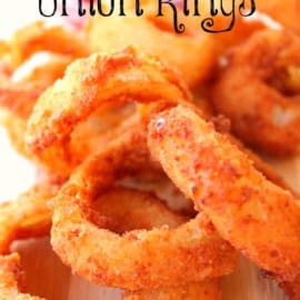 homemade onion rings that are crispy