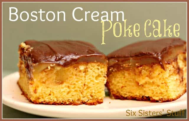 Boston Cream Poke Cake | Six Sisters' Stuff