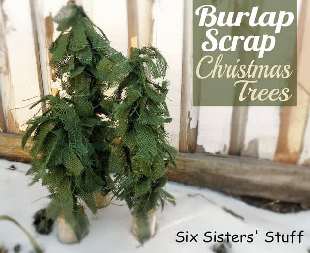 Burlap Scrap Christmas Trees Tutorial
