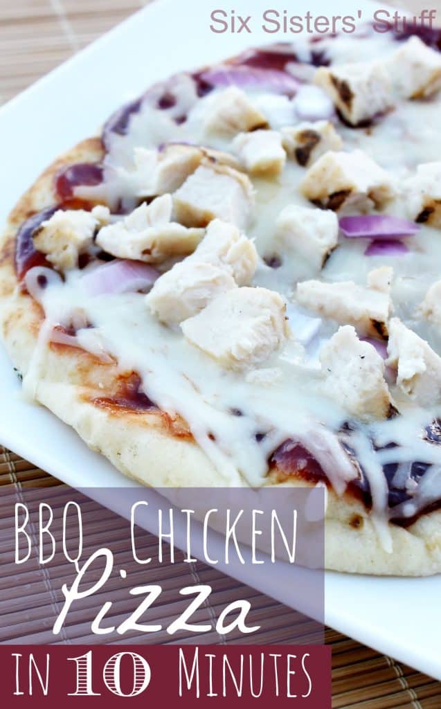 bbq chicken pizza in 10 minutes