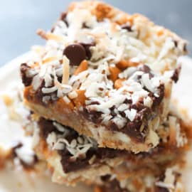 seven layer magic cookie bars with coconut