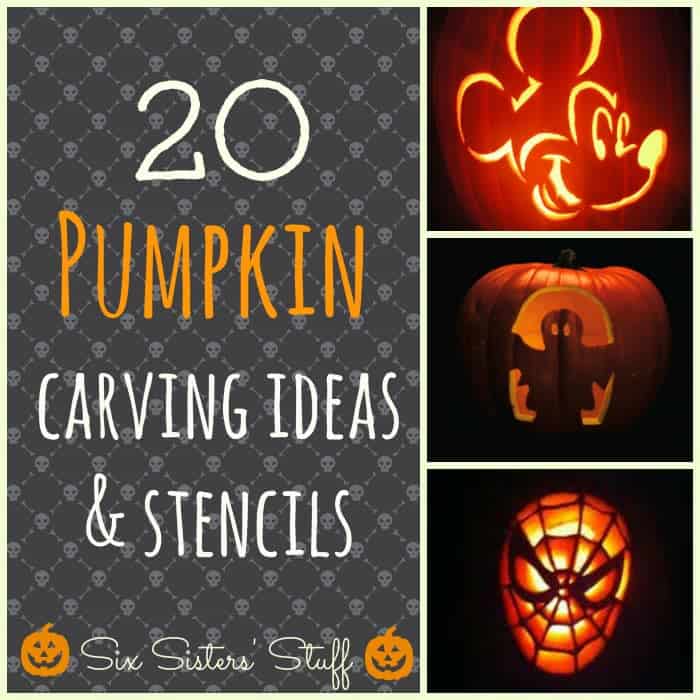 20 Pumpkin Carving Ideas and Stencils | Six Sisters' Stuff