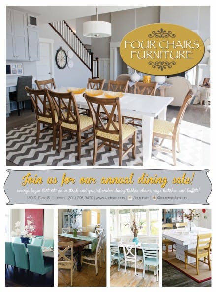 Four Chairs Furniture Dining Room Sale and Giveaway