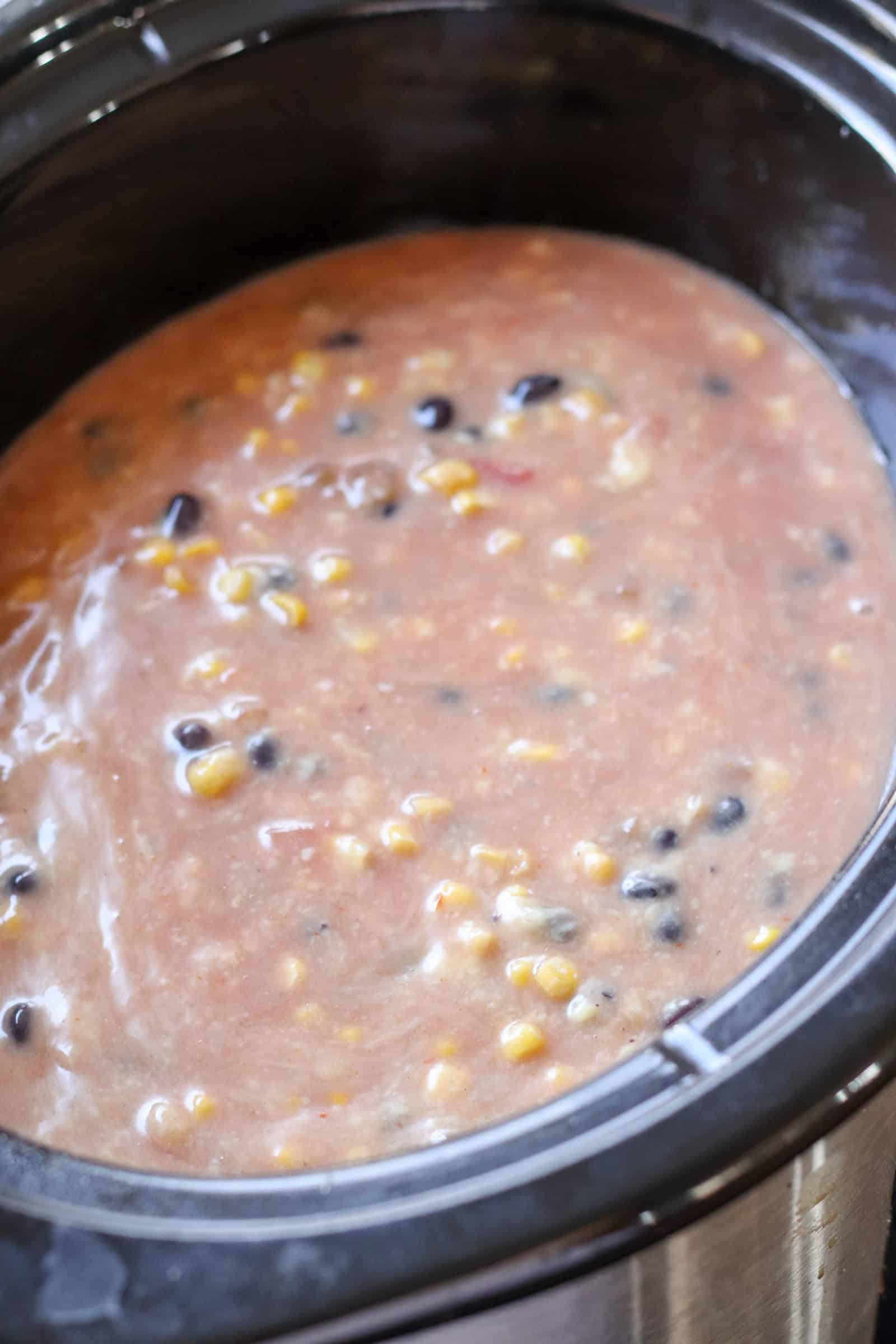 Easy Creamy Chicken Fajita Soup (Crockpot)