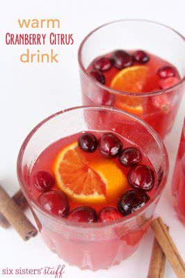 Warm Cranberry Citrus Drink
