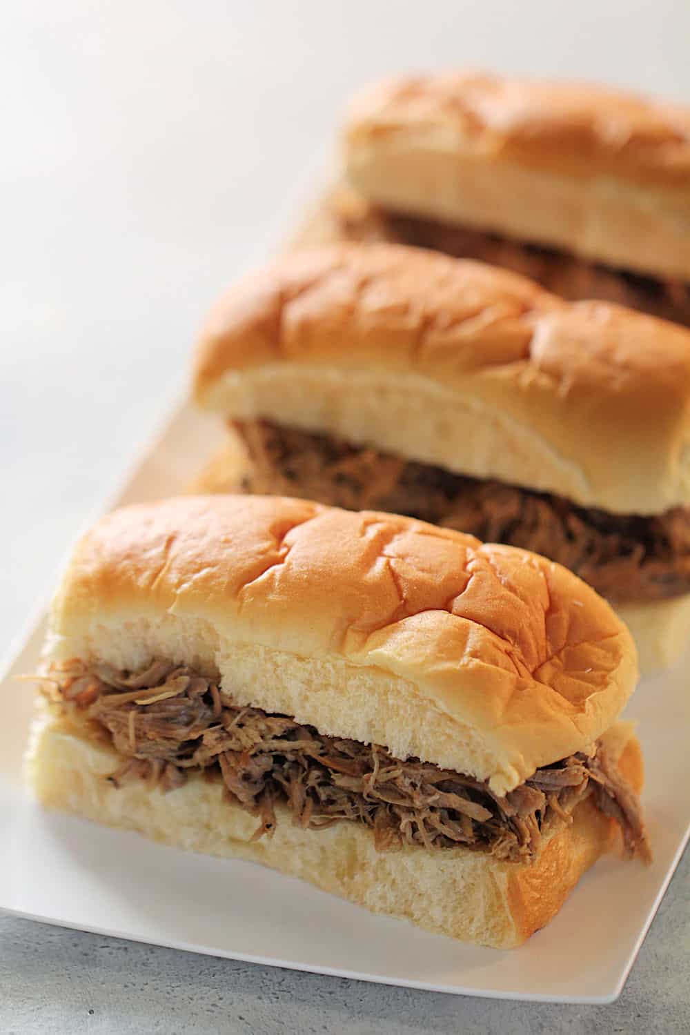 Sticky Pulled Pork Sliders - Dished by Kate