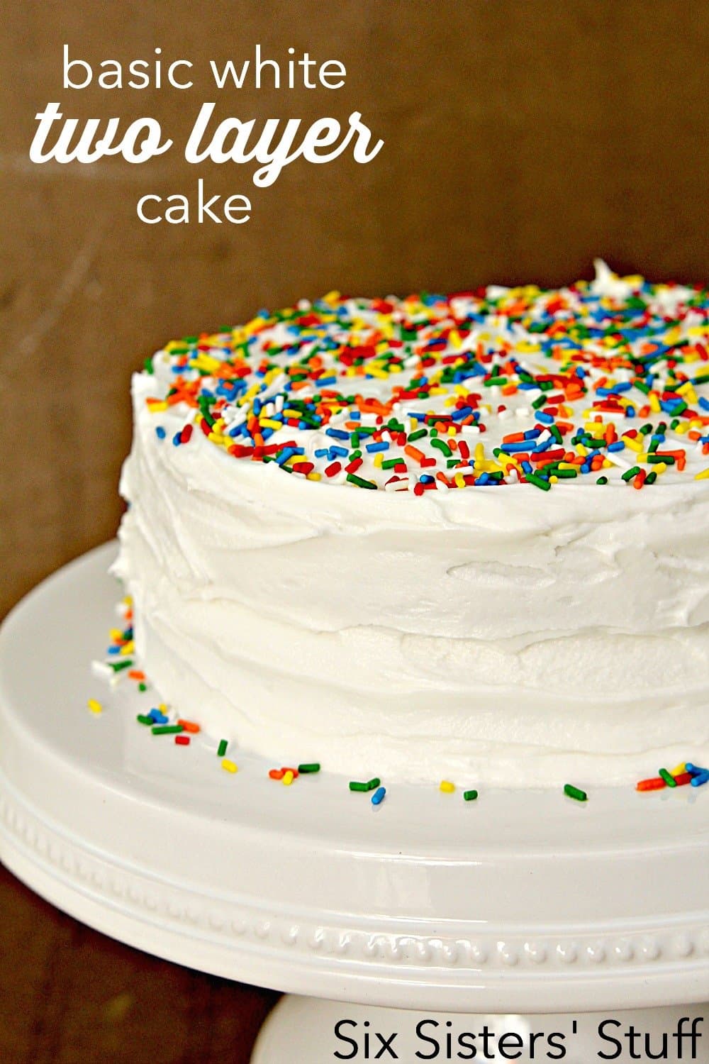 basic white 2 layer cake