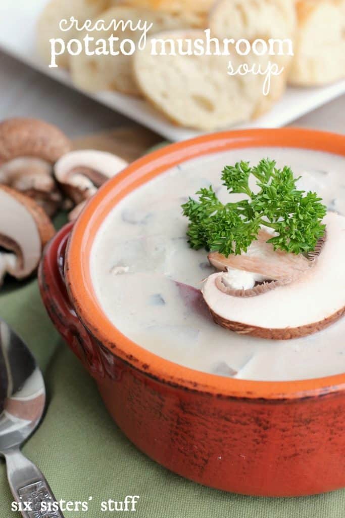 Creamy Potato Mushroom Soup | Six Sisters' Stuff