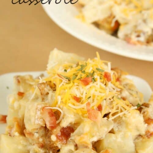 Slow Cooker Ham & Potato Casserole Recipe - Six Sisters Stuff