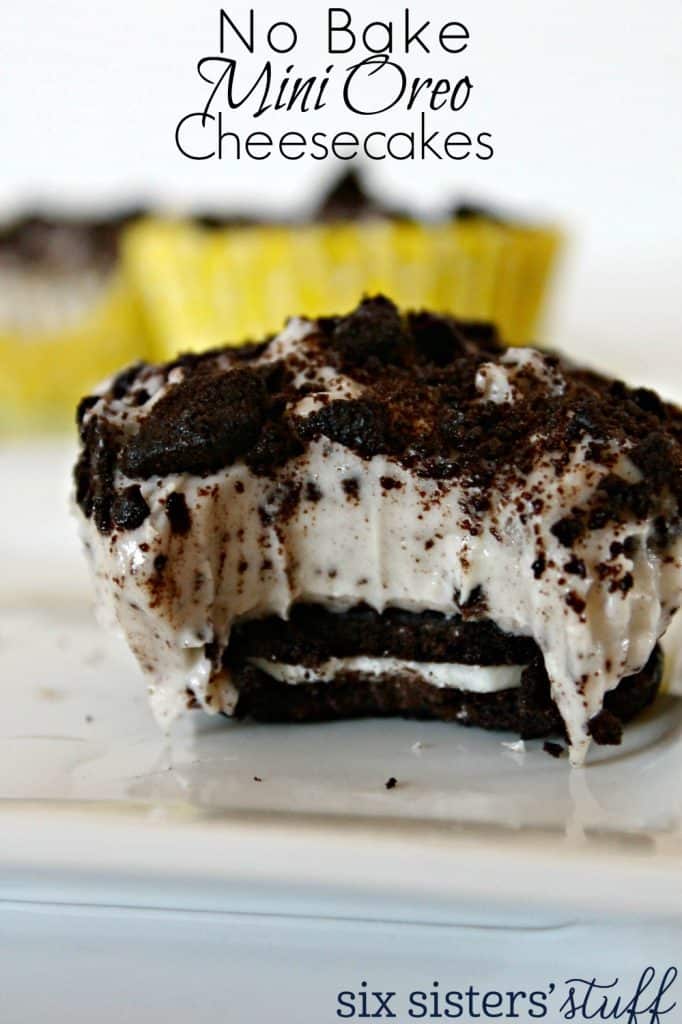 No Bake Mini Oreo Cheesecakes | Six Sisters' Stuff