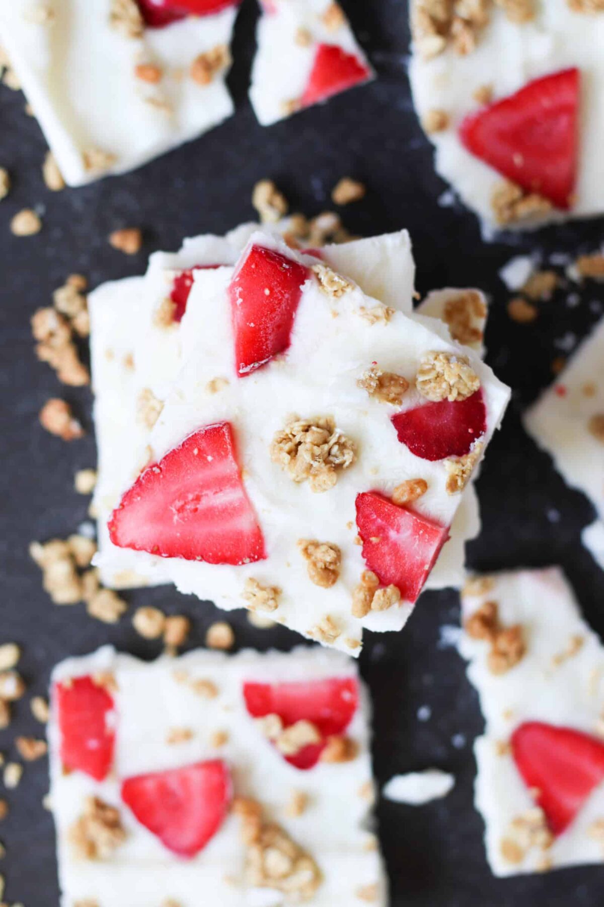 Strawberry Granola Yogurt Bark