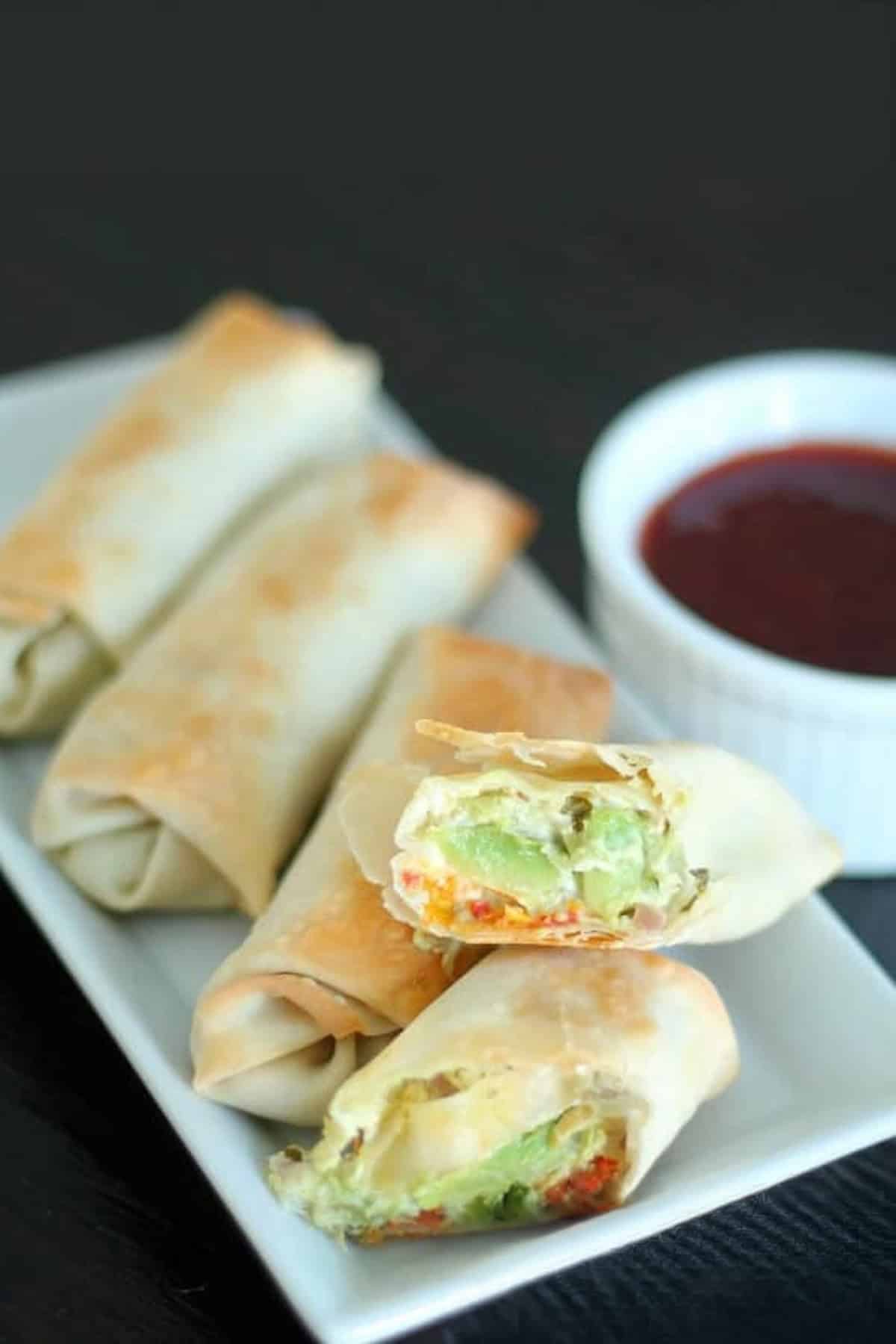 Baked Avocado Egg Rolls