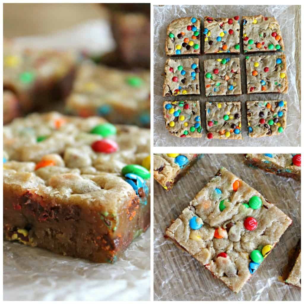 Peanut Butter M&M Blondies | Six Sisters' Stuff