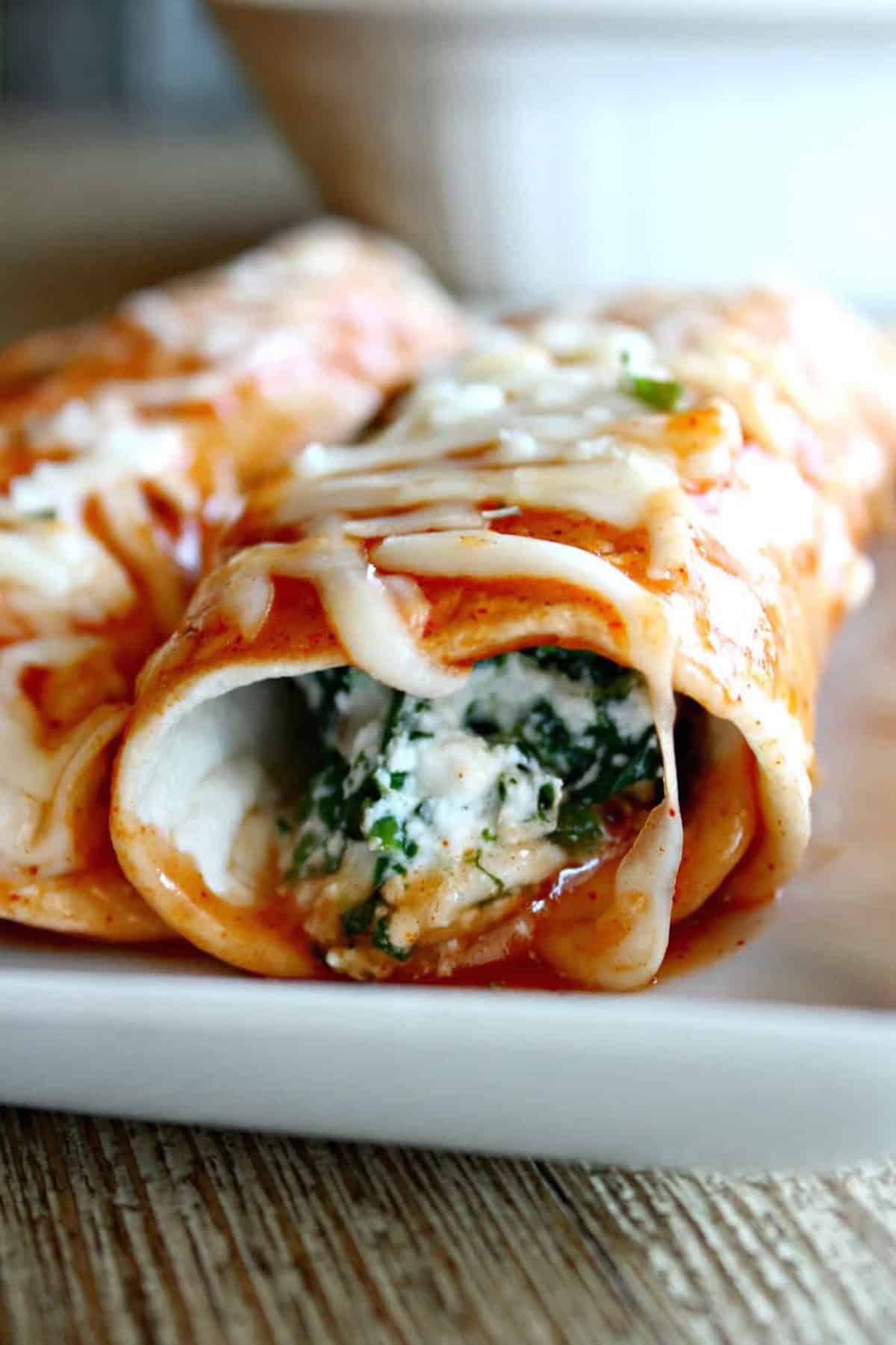 Creamy Spinach Enchiladas