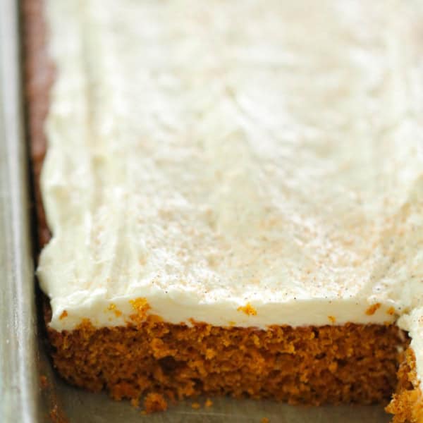 sheet pan pumpkin cake