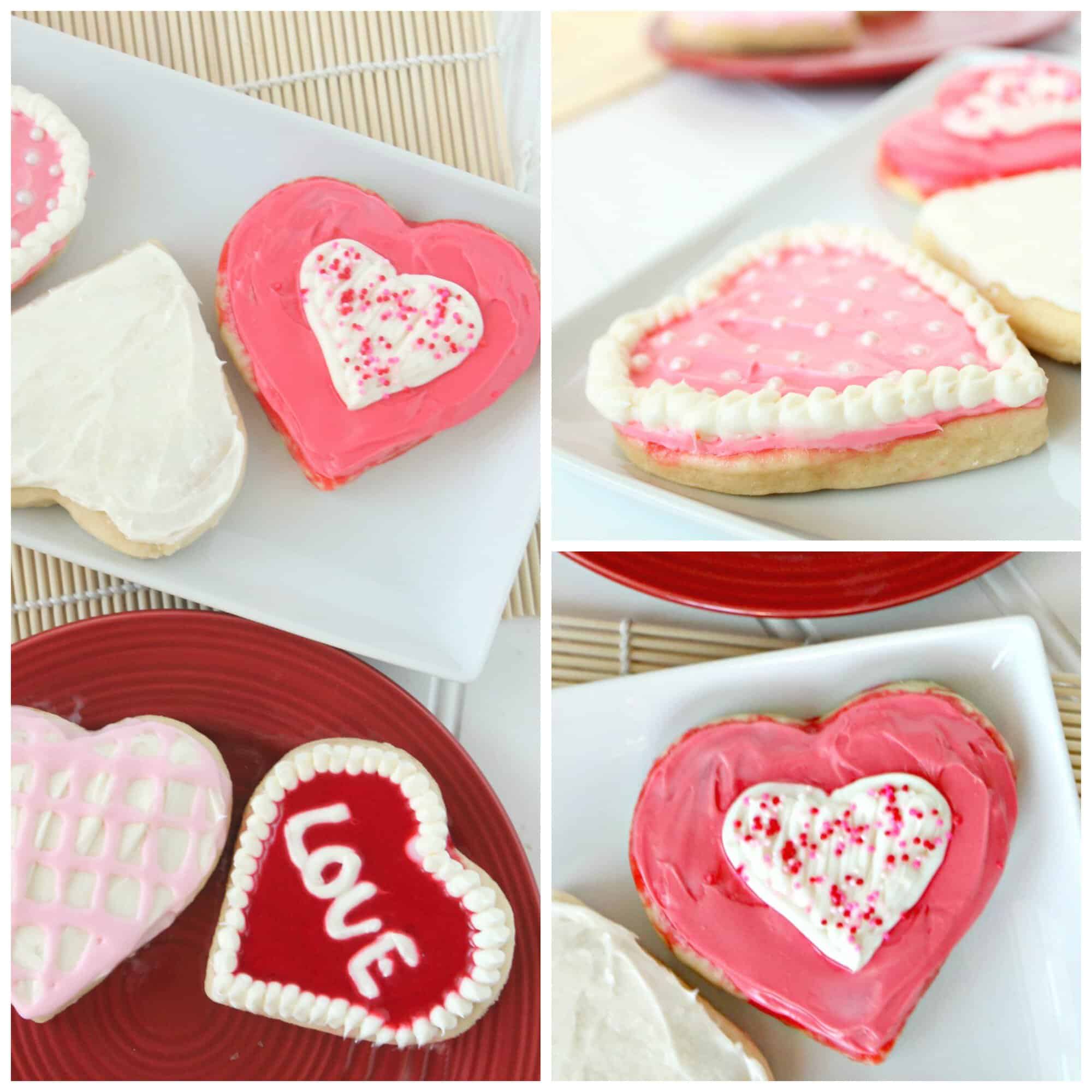 Biscuits au sucre de la Saint-Valentin givrés