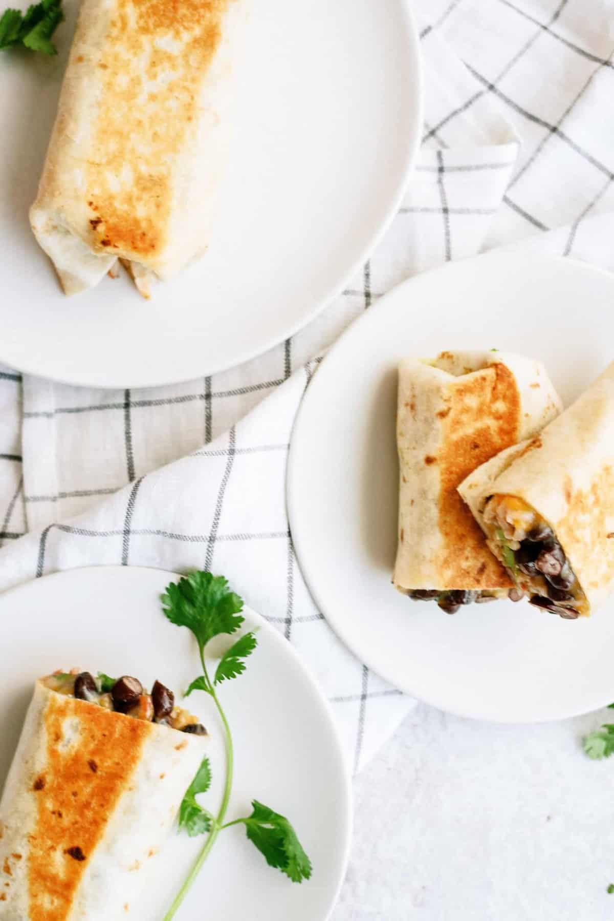 Crispy Bean and Cheese Burritos