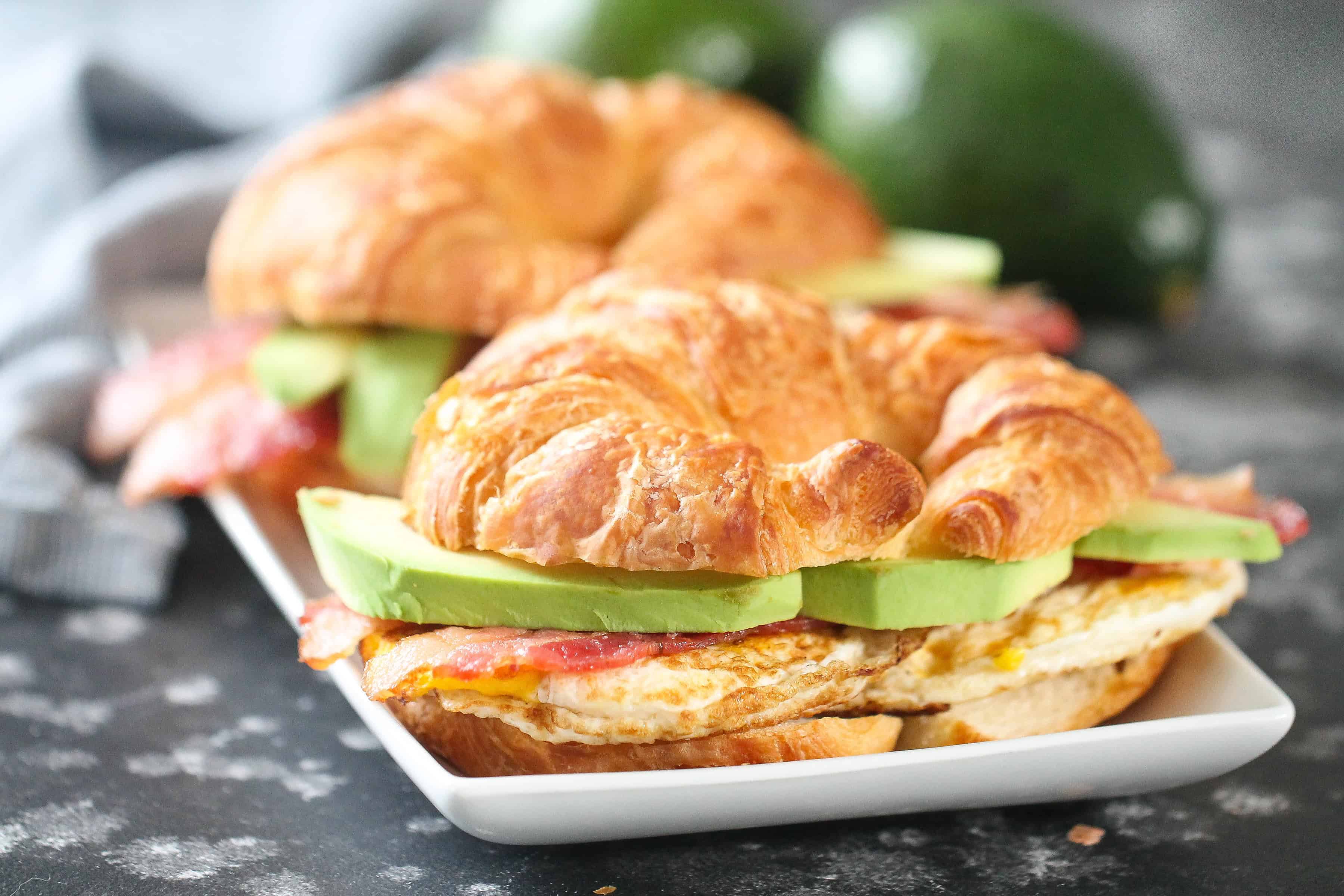 Croissant Breakfast Sandwich - Peas and Crayons