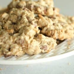 A plate of Oatmeal Coconut Dream Cookies.