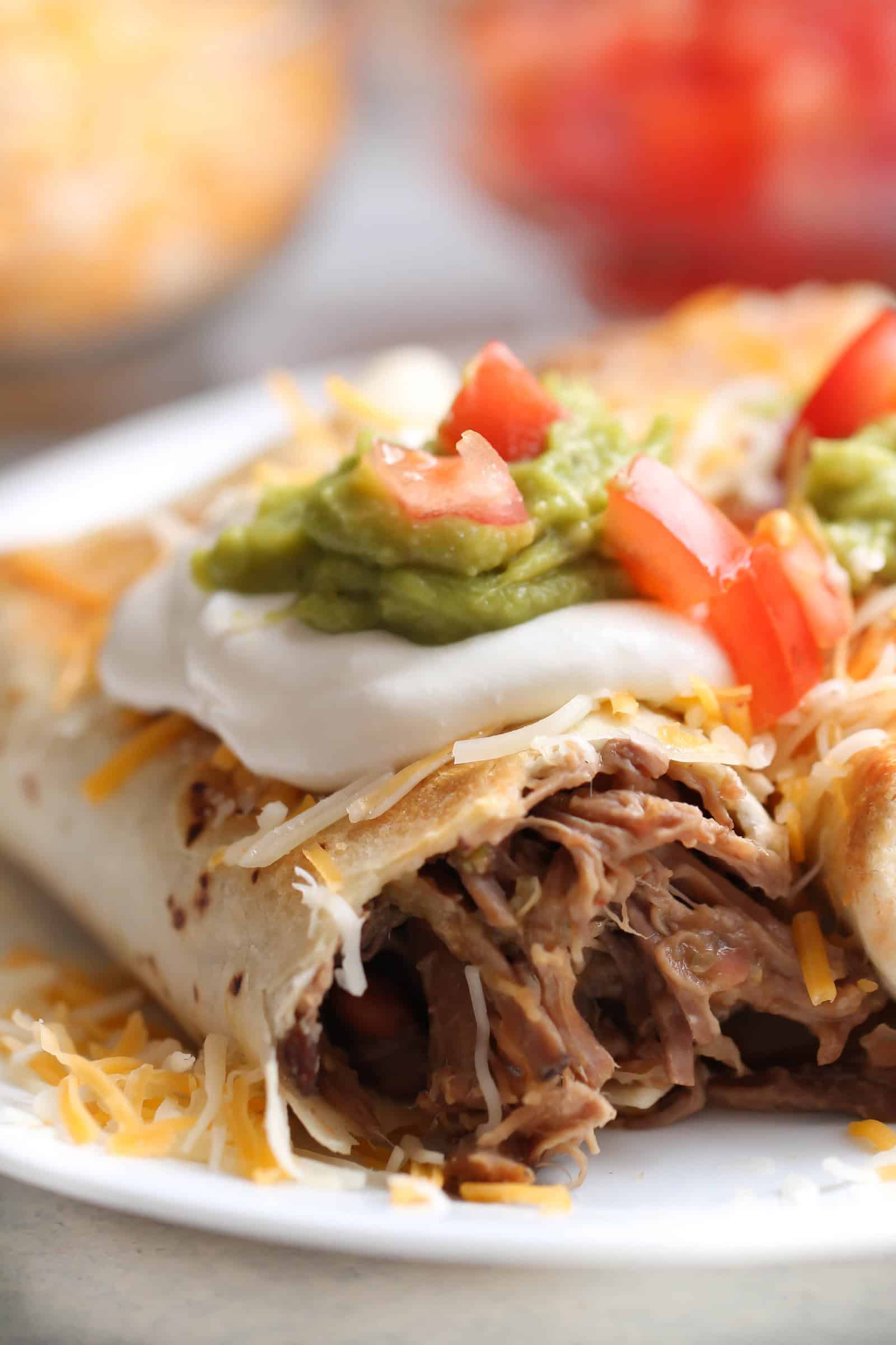 Baked Barbacoa Chimichangas - Cooking With Carlee