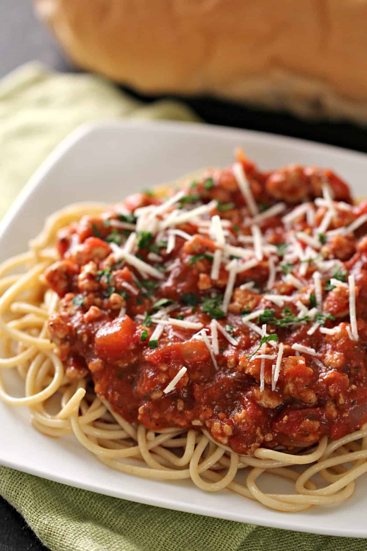 Homemade Ground Turkey Spaghetti Sauce Recipe