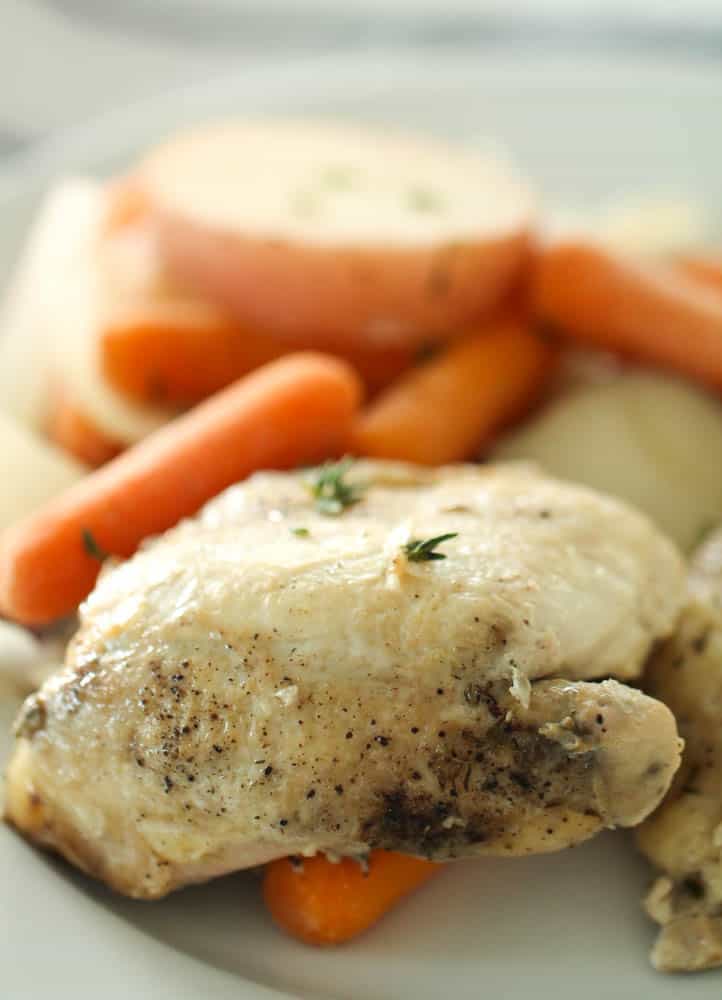 Slow Cooker Chicken & Veggies for Baby + A Blogiversary - Perry's Plate