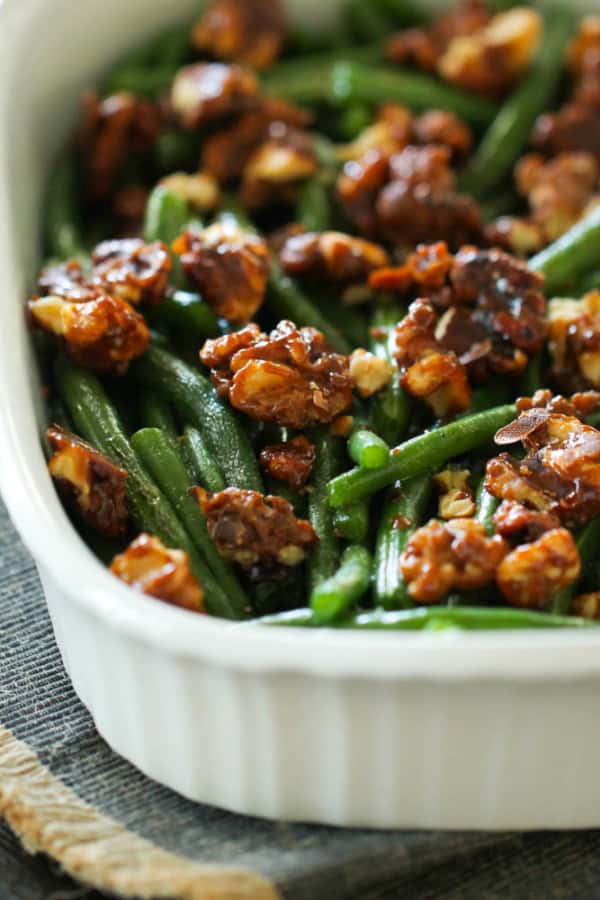 Green Beans with Candied Pecans