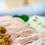 Sliced chicken breast cooked in an Instant Pot