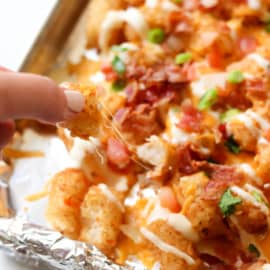 Game Day Totchos on a pan