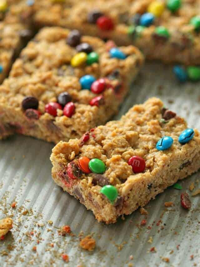 Mandm Oatmeal Cookie Bars Gluten Free Recipe Six Sisters Stuff