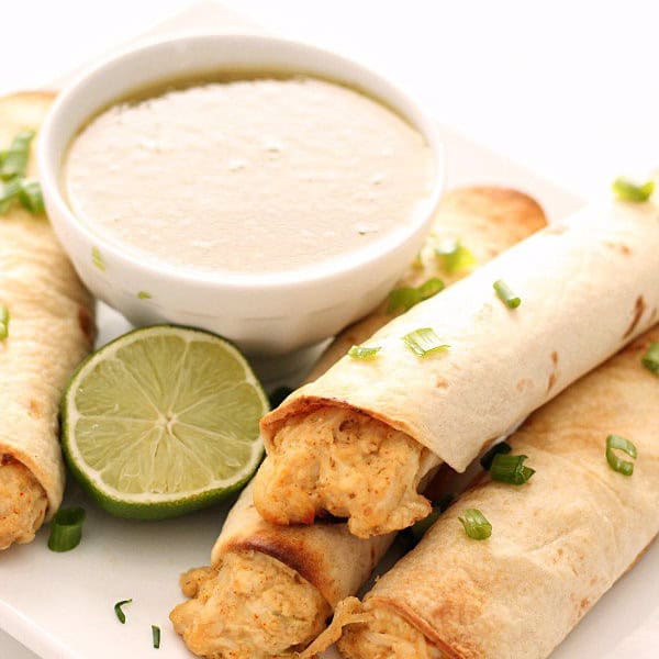 Baked Creamy Chicken Taquitos