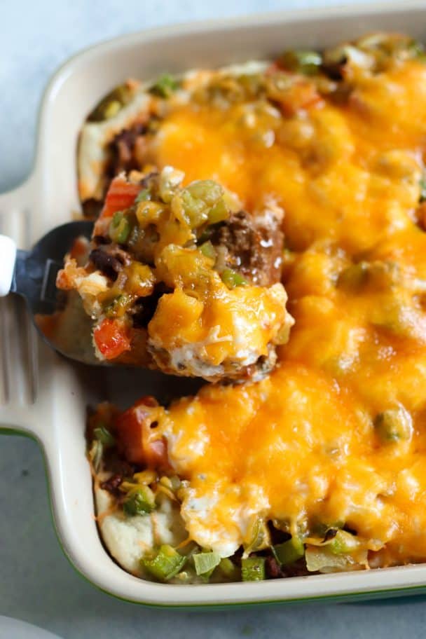 John Wayne Casserole (Beef and Biscuit Casserole)