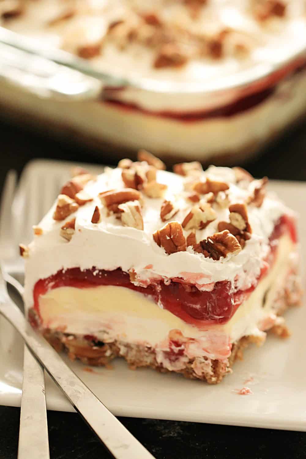 Layered Cherry Cheesecake Lush Dessert Recipe