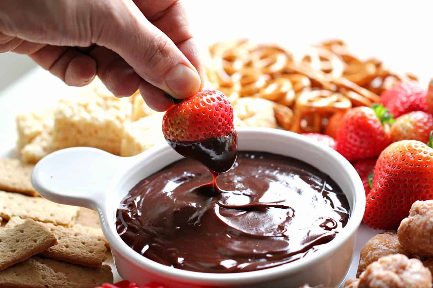 Instant Pot Chocolate Fondue - Melted Chocolate for Dipping Food
