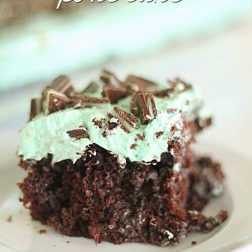 Thin Mint Poke Cake